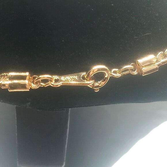 Avon Necklace Gold-tone 14" L Flat Chain Necklace Lobster Clasp Closure Vintage - Picture 8 of 8